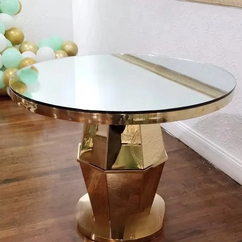 Gold Stainless Steel Cake Stand for Weddings Events Hotel Furniture & Party Decorations for Dining Living Room Outdoor Use
