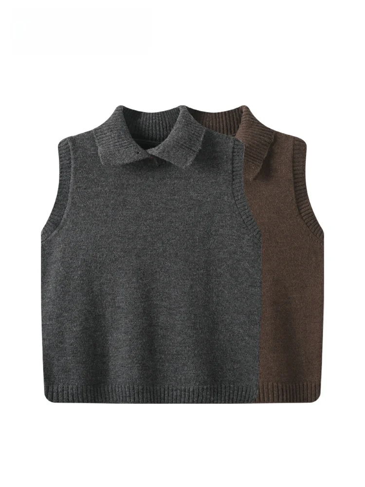 

Укороченный топ больших размеров, женский осенне-зимний вязаный базовый слой, повседневный укороченный топ Fat Sister Lazy Sle, модный трикотаж