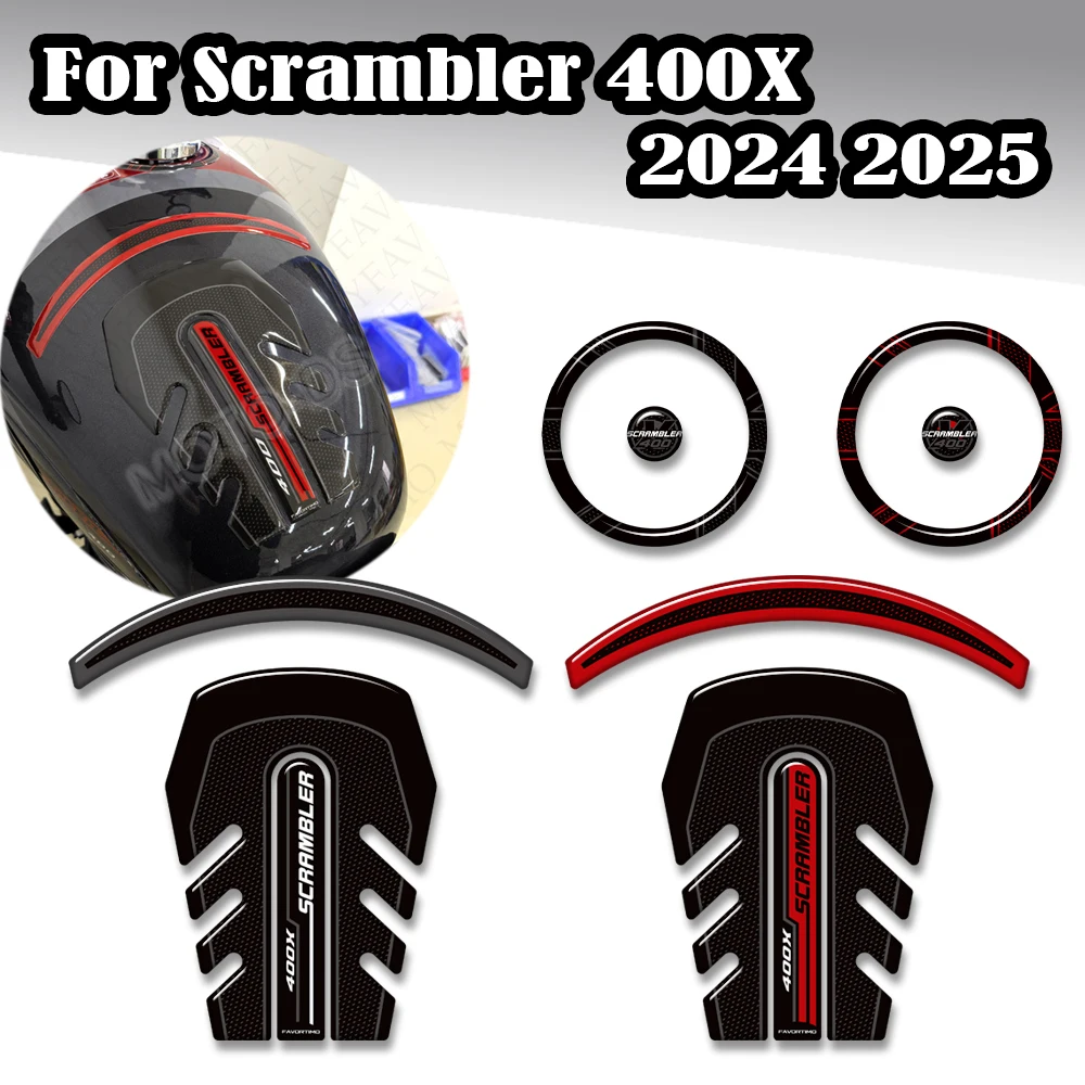 

Для Triumph Scrambler 400X400 X Scrambler 400X 2024 2025 накладка на топливный бак мотоцикла 3D наклейка защитные наклейки обтекателя ﻿