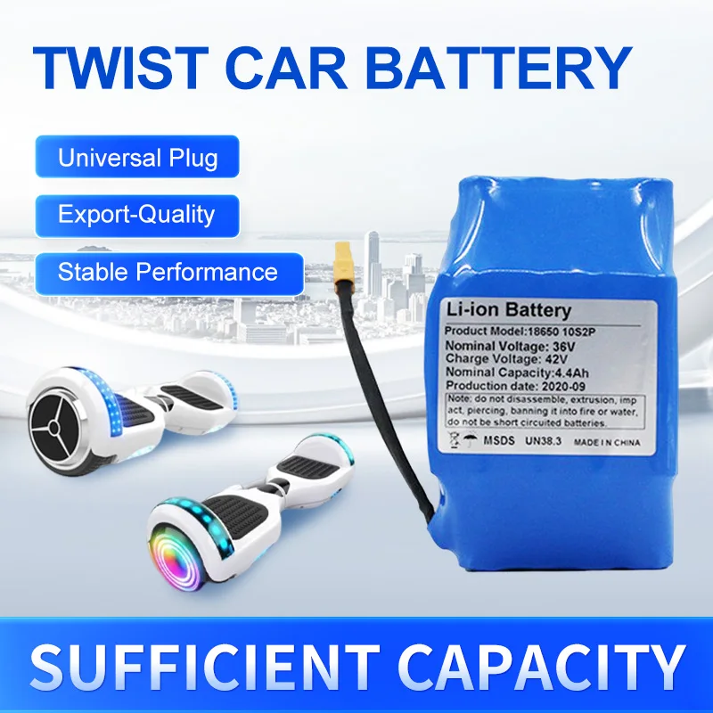 

36V/42V Rechargeable Lithium-Ion Battery Pack - 2400/4400mAh High Durability for Balance Scooters