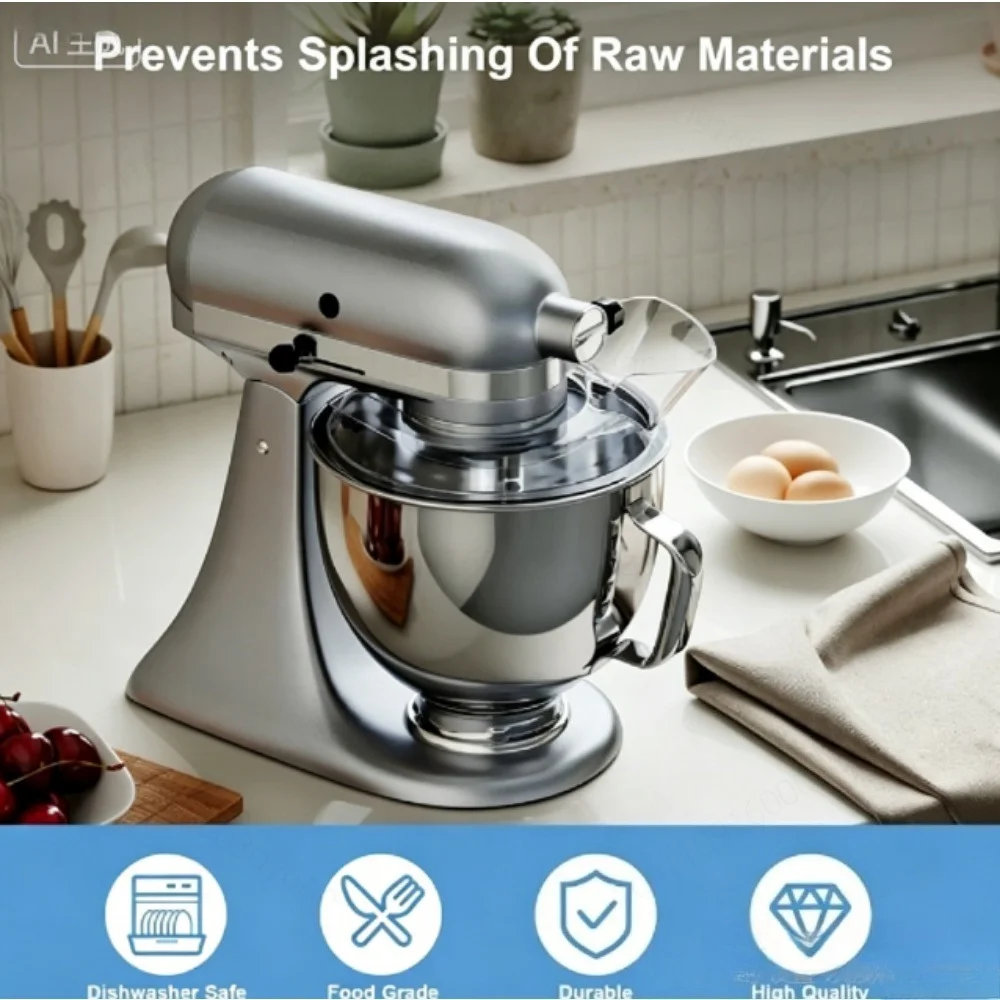 4.5-5 QT Stand Mixer Anti-splash Pour Splash Guard Cover