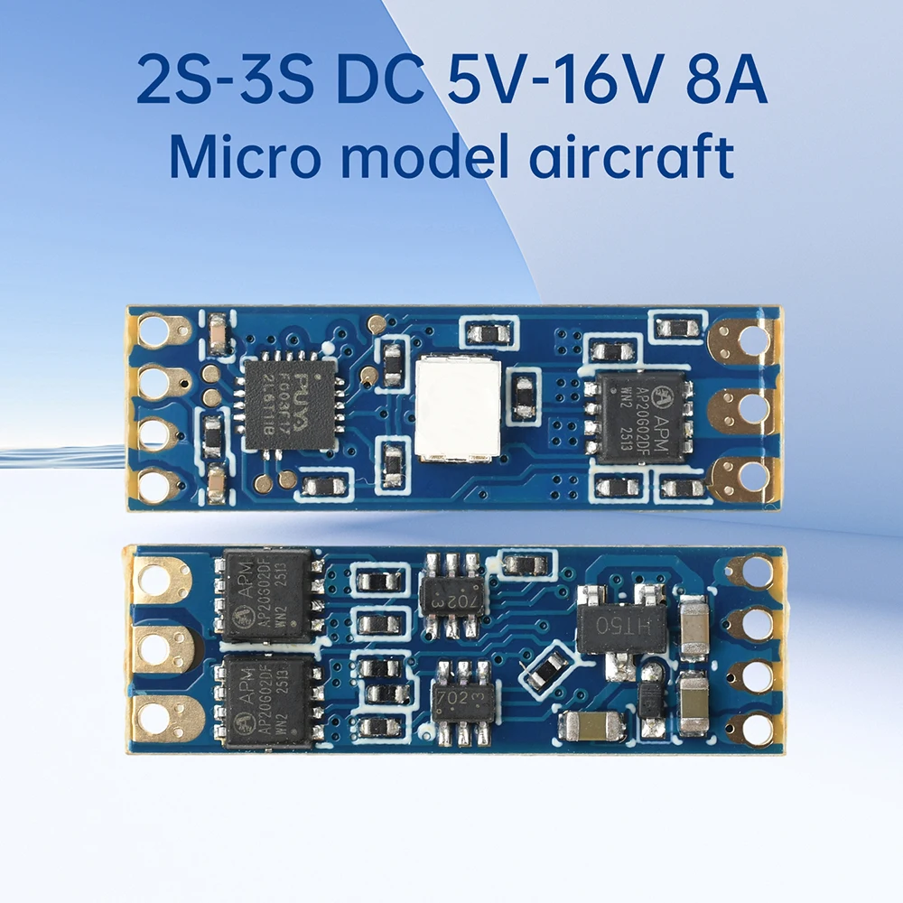 DL03 2S-3S DC 5V-16V 8A Mini RC Model, PWM Motor Driver Board, Compatible with 1104, 1106, and 1306 Brushless Motors, Etc.