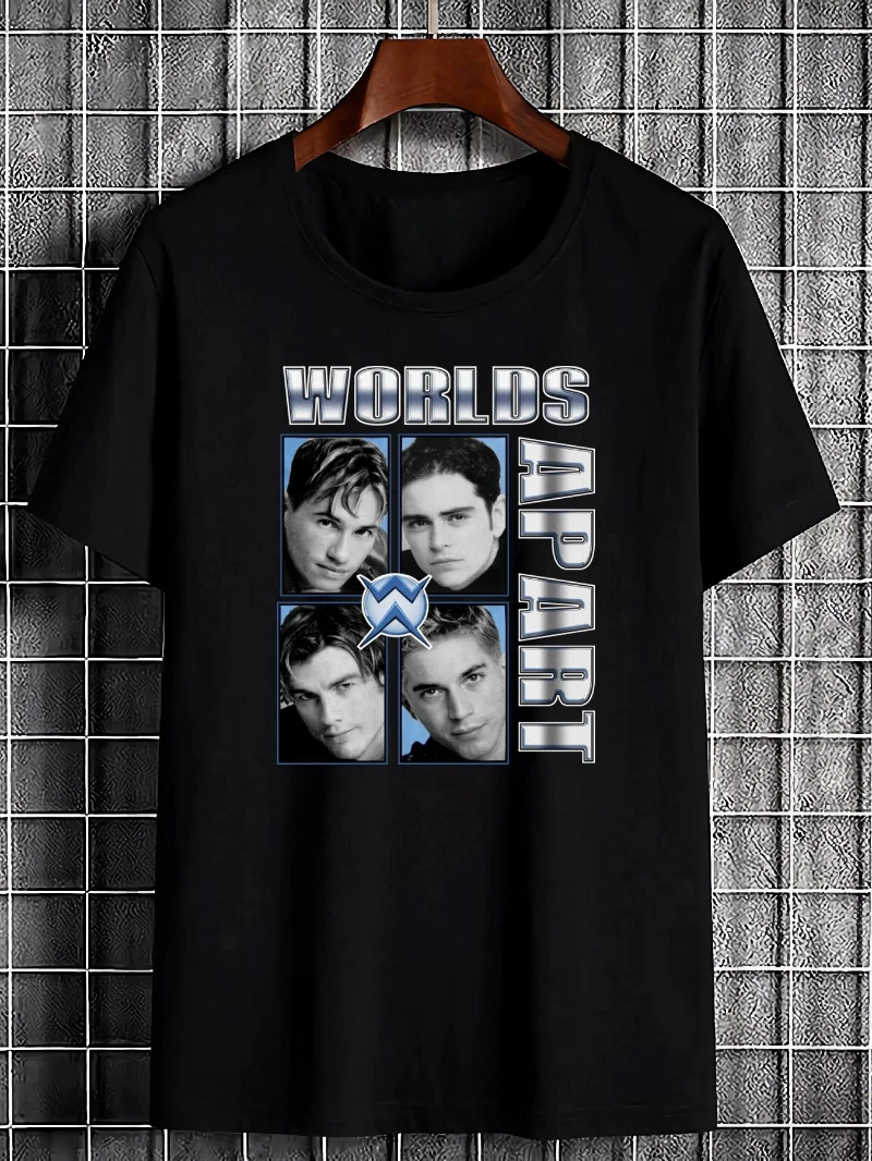 WORLDS APART 1997 Vintage T-Shirt – 90s Retro TV Show & Music Group Unisex Streetwear Pure Cotton Streetwear T-Shirt