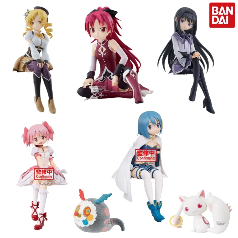 

In Stock Original Bandai Puella Magi Madoka Magica Kaname Madoka Miki Sayaka Rebellious Stories Anime Character Model Toys Gift