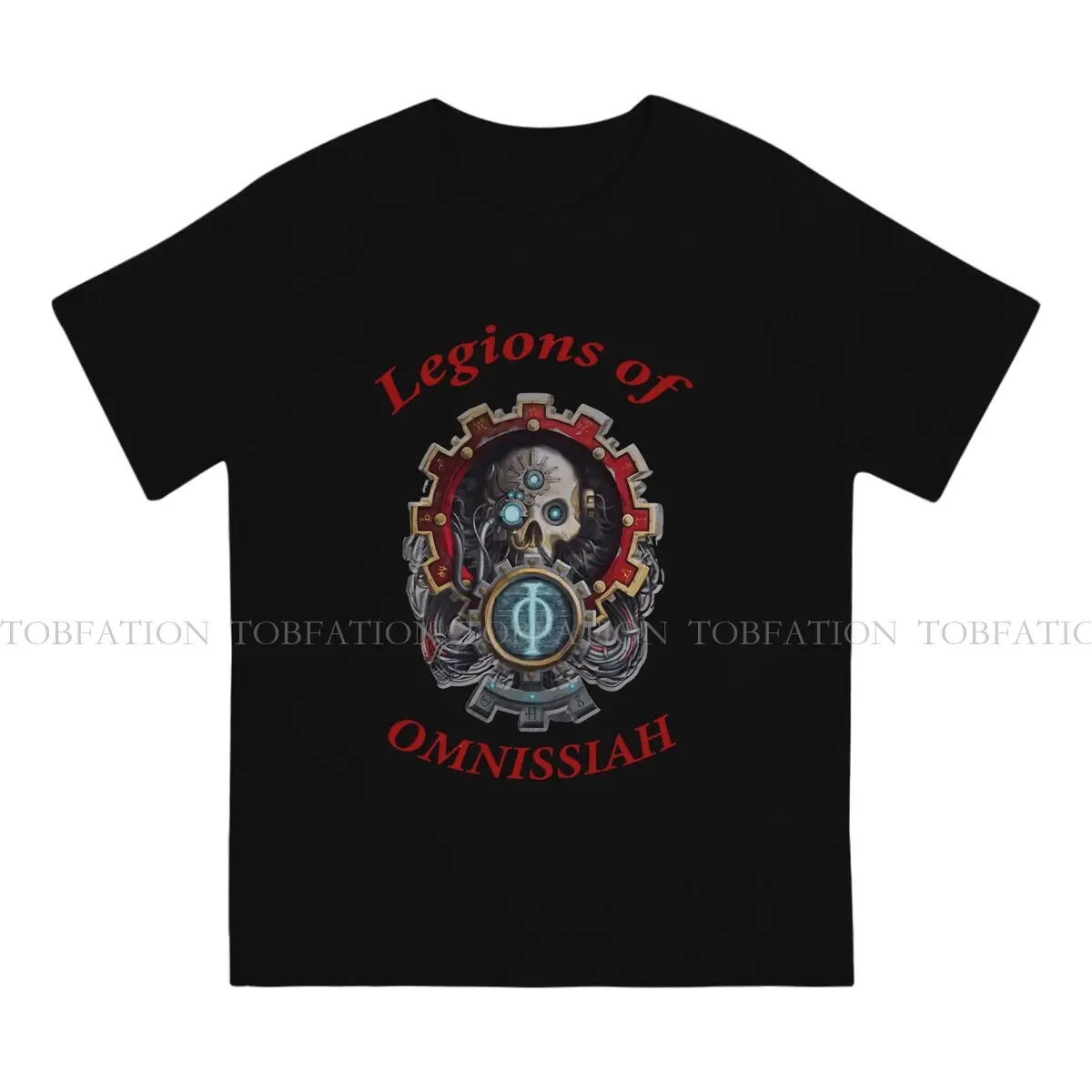 Legions of the Omnissiah Adeptus Machines Omnissiah Men T Shirt Cotton Punk O-Neck Tee Shirt Harajuku Short Sleeve