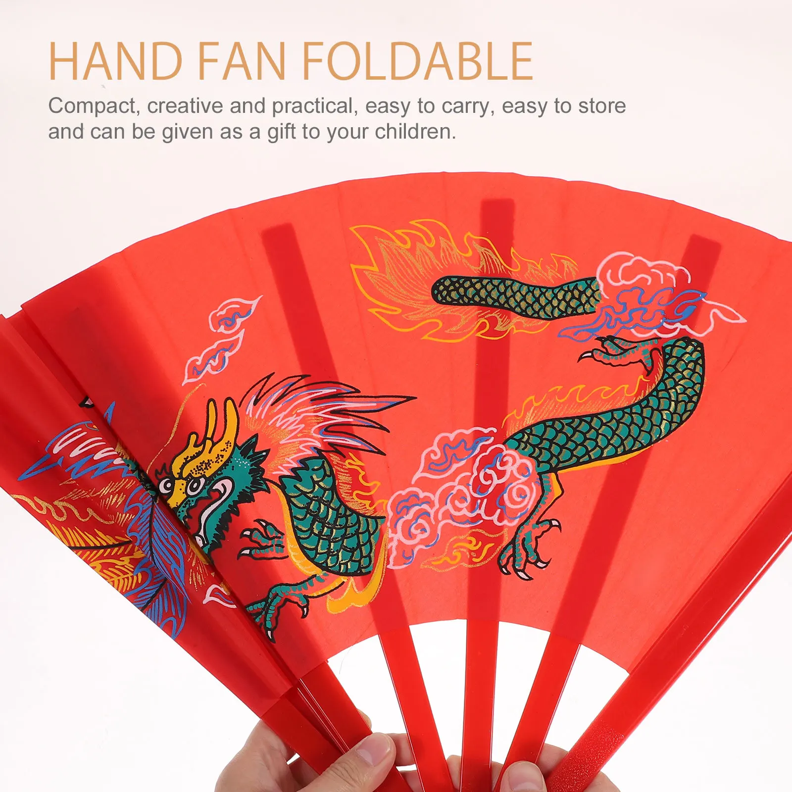 

Folding Chinese Fan for Martial Arts Dance Performance Compact Portable Handheld Red Traditional Decorative Fan Creative Gift