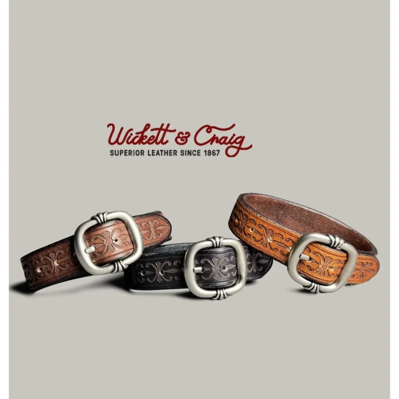 

Dark punk style vegetable tanned cowhide retro laser engraved handmade wrist strap lucky pattern pure cowhide couple bracelet