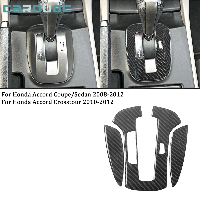 For Honda Accord Coupe/Sedan 2008-2012 Carbon Fiber Automatic Transmission Gear Stickers Car Interior Decorative Accessories