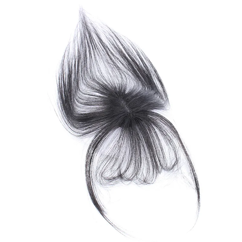 حجم 4x6 مشبك شعر بشري طبيعي في الانفجارات حافة غير مرئية استبدال هامش الجبين شعري الانفجارات الفرنسية للنساء ارتداء اليومي