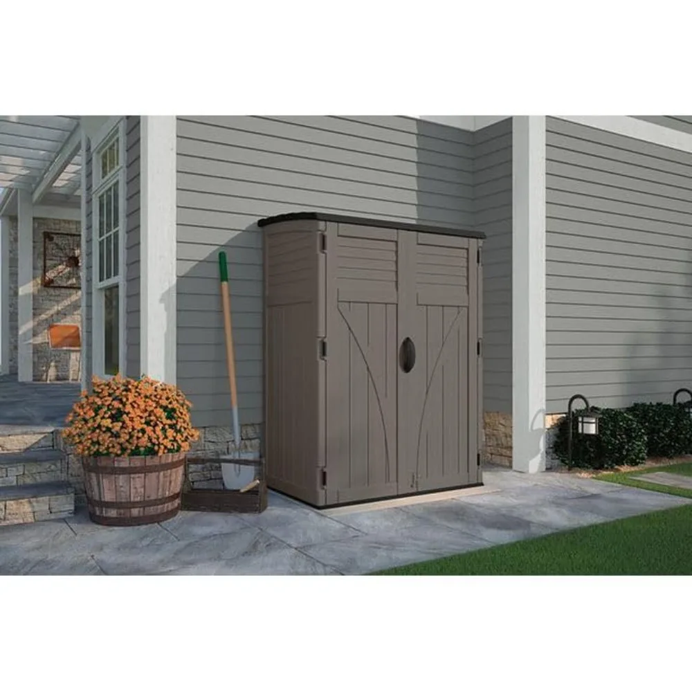 

Outdoor Storage Cabinet Waterproof Resin Vertical Outdoor Storage Shed (54 cu. ft.) for Patio, Garden Tools, Customized