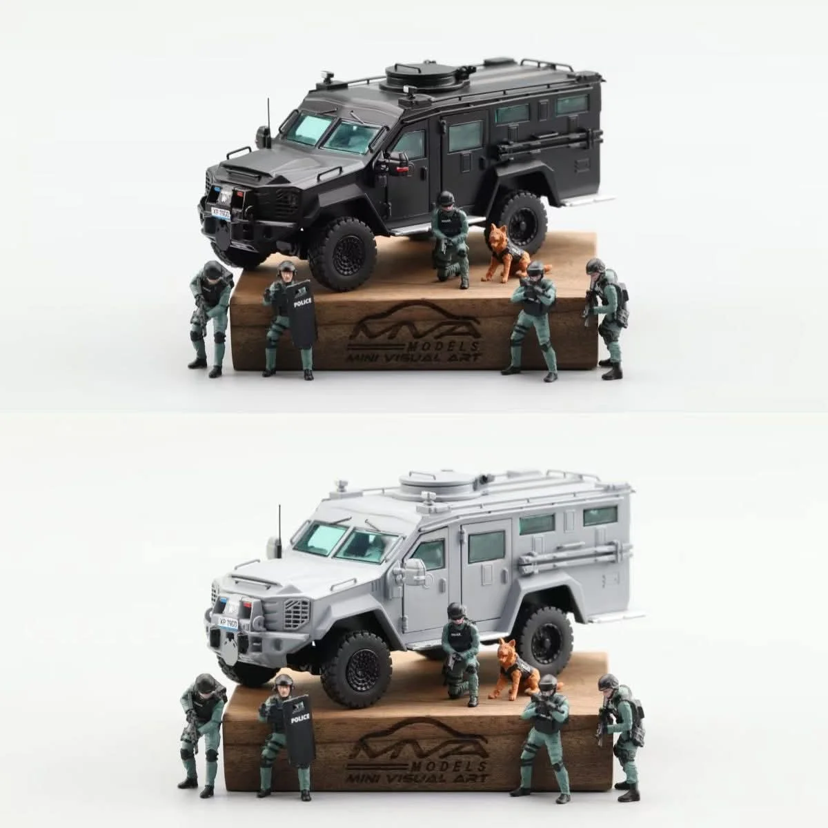 Preorder**Mini Visuai Art 1:64 ‌Lenco Bearcat Gray /Black Diecast