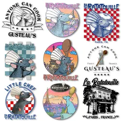 La. Ratatouille Cooker Iron on Decals Thermal Transfers printings for Tshirts Patches on Clothes