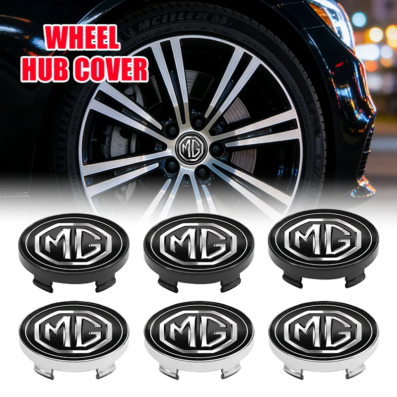 For MG 4pcs 60mm Car Wheel Center Cover Hub Cap Auto Decoration Accessories GT 3 5 6 7 GS Pilot HS ZS
