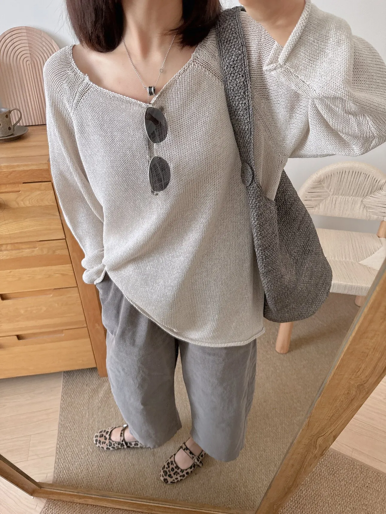 

Floral Ice Cream Knitted Sweater Shoulder Insert Loose Fit Long Sleeve Women's Fashion Versatile Knitwear Spring 2026