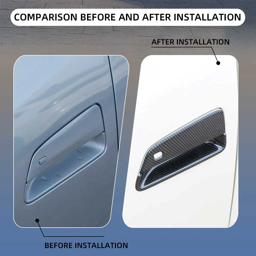Car Door Handle Trim Sticker for BYD Dolphin Mini Seagull Dolphin Surf 2024 2025 LHD Doors Bowl Cover Styling Accessories