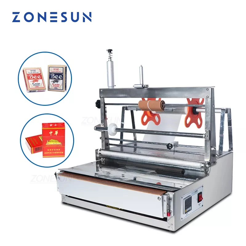 

ZONESUN ZS-ACW88 Manual Cigarette Poker Cosmetic Box BOPP Sealer Cellophane Film Heat Sealing Wrapping Packaing Machine Bag