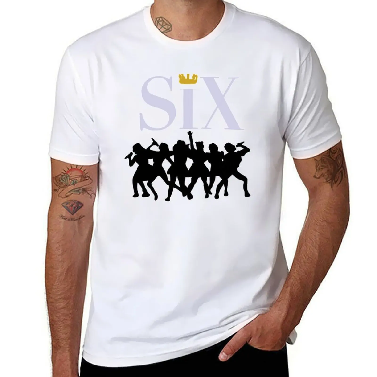 

six the musical playbill T-Shirt man t shirt cotton high quality printed t shirts for man t shirt personalised T-shirt