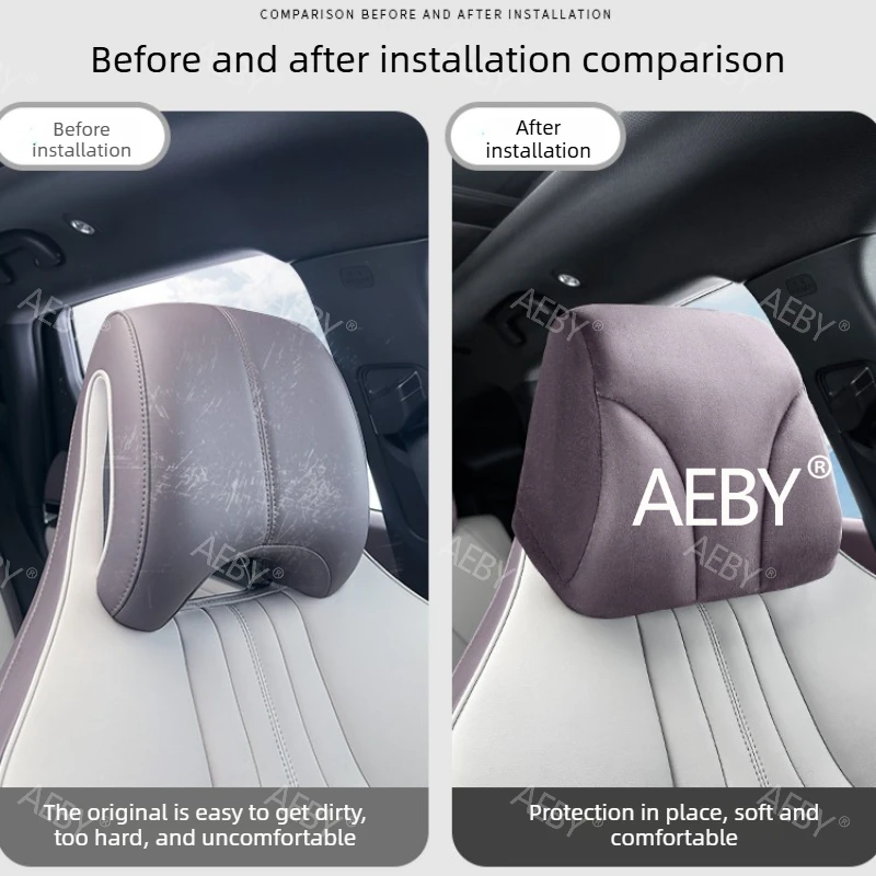 

For BYD Seal U DM-i 2020-2025 Headrest Cover & Lumbar Cushion,Driver Seat Pillow Set,Headrest and waist support set,Breathable