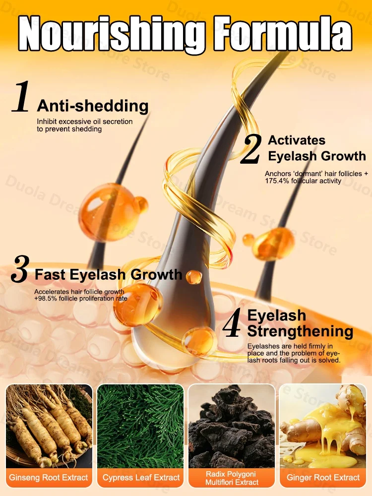 3 วัน Fast Eyelash Growth Serum ชุดยกขนตา Eyebrow Growth Strong แต่งหน้า Thicken Eyebrow Enhancer ครีม