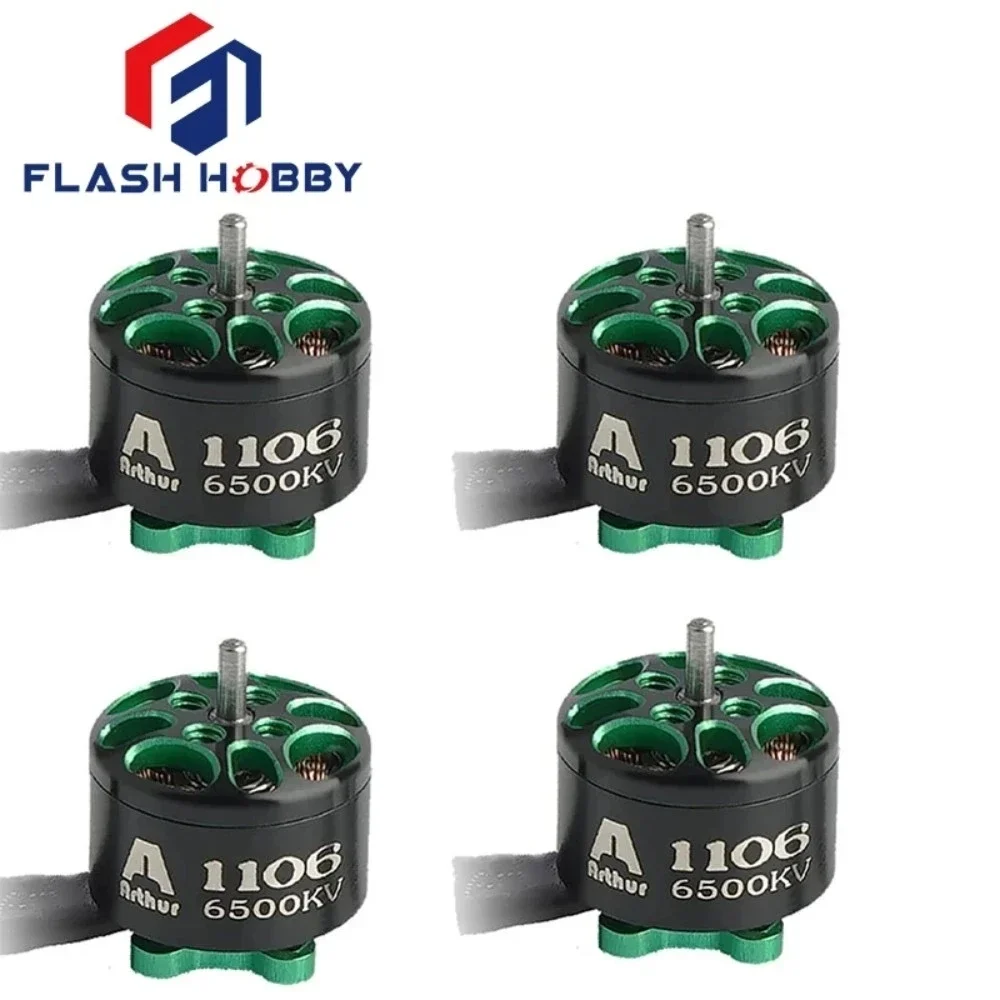 1/4Pcs/Lot FLASHHOBBY A1106 1106 4500KV 6500KV Outrunner Micro Brushless for FPV Racing Drone Motor 4.0 Multicopter Part