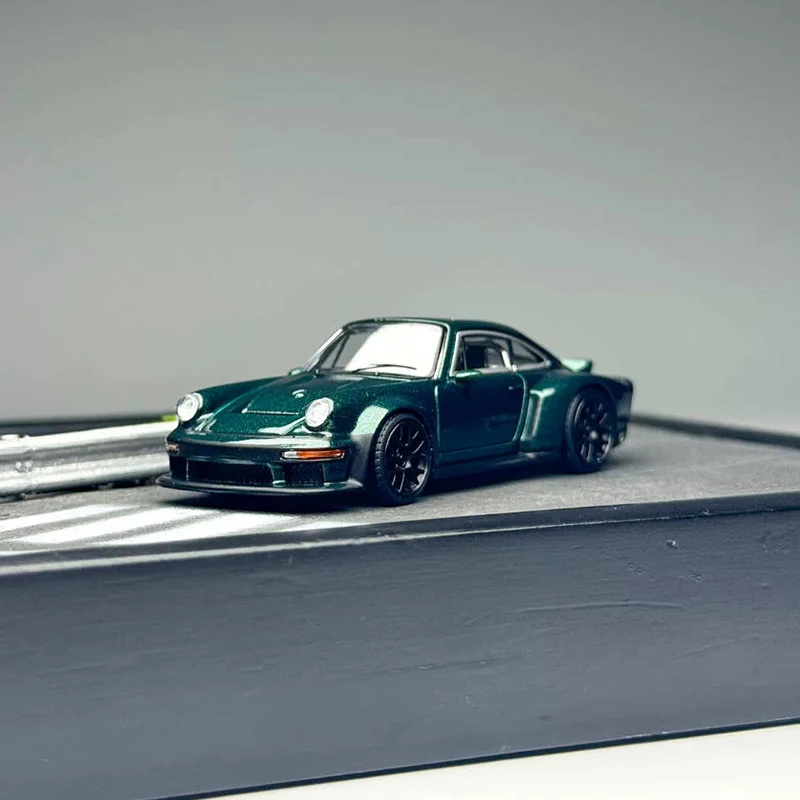 POPRACE Diecast 1:64 Scale 911 Singer Turbo Simulation Alloy Toy Car Model Classic Collection Static Decoration Display Gifts