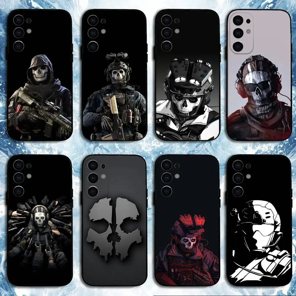 

C- COD Call Of D-Duty Ghost Phone Case For Samsung S25,S24,S23,S22,S21,S20,Plus,Fe,Lite,Others Black Cover