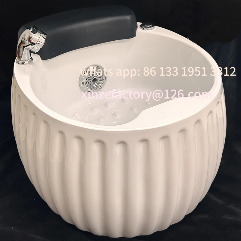 

Customizable portable washing sink fiberglass pedicure sink bowl foot basin sink with jet