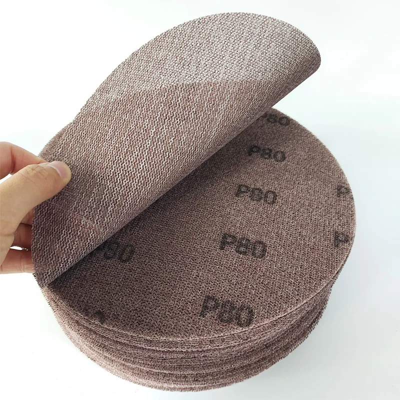 10 PCS 9 Inch Mesh Sandpaper 225mm Wall Sander Flocking Round Dry Sandpaper Long Rod Sander Grinding Putty Powder Sand Skin