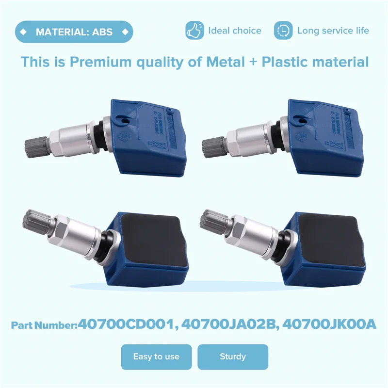 

ABXN-4Pcs 315Mhz Tire Pressure Sensor For Car For Infiniti FX35 FX45 Nissan Frontier Murano 2003-2009 40700CD001 40700JA02B