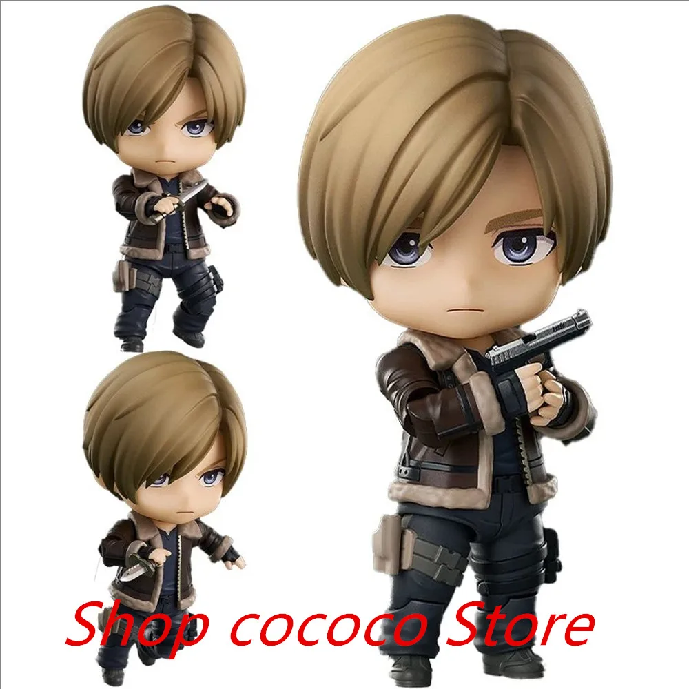 10Cm Biohazard 4 Remake 2337 Leon S. Kennedy Q Version Action Dolls Anime PVC Model Kid Birthday Toy Gift