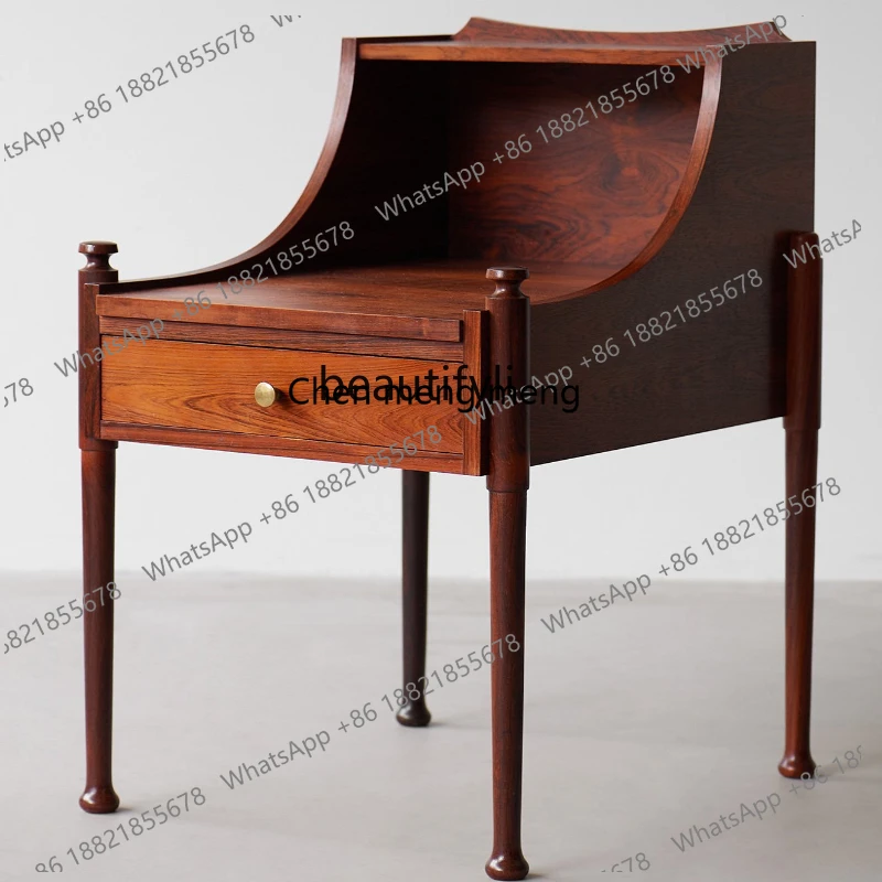 Hot sales  Medieval French retro bedroom cherry wood bedside table Nordic, designer furniture, lockers
