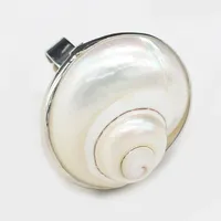 Natural White Conch Ring for Women Men Seashell Finger Rings Adjustable Silver Color Summer Beach Party Jewellery 25x30mm