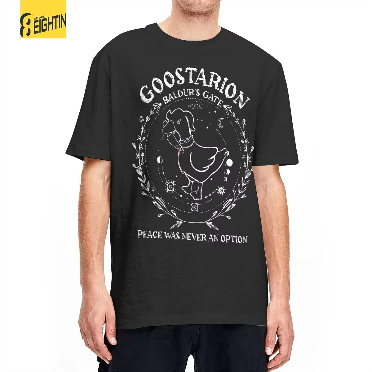 Goose Astarion BG3 Men T Shirts Baldurs Gate 3 Vintage Tee Shirt Short Sleeve Round Collar T-Shirt Cotton Clothes