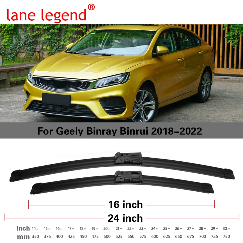 Para Geely Binray Binrui 2018 2019 2020 2021 2022 Cortador de Lâmina de Limpador Frontal Janelas Pára-brisas 24 