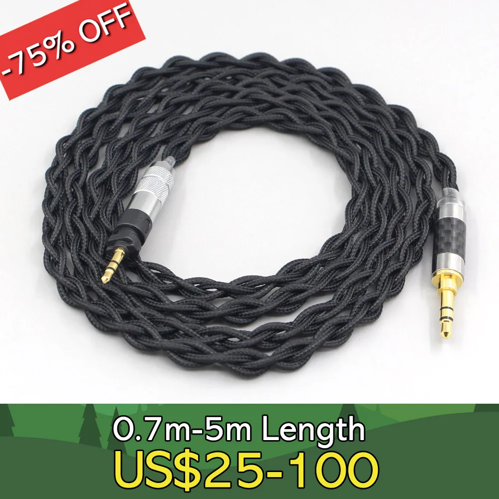 

Pure 99% Silver Inside Headphone Nylon Cable For Shure SRH840 SRH940 SRH440 SRH750DJ Philips SHP9000 SHP8900 LN007462