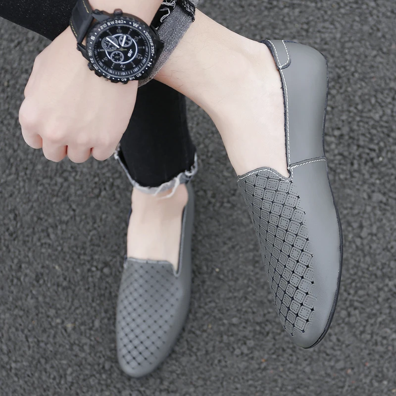 

Мужские модные повседневные туфли-слипоны из мягкой кожи ay Personali Bean, дышащие, с перфорацией, для отдыха и ночных клубов