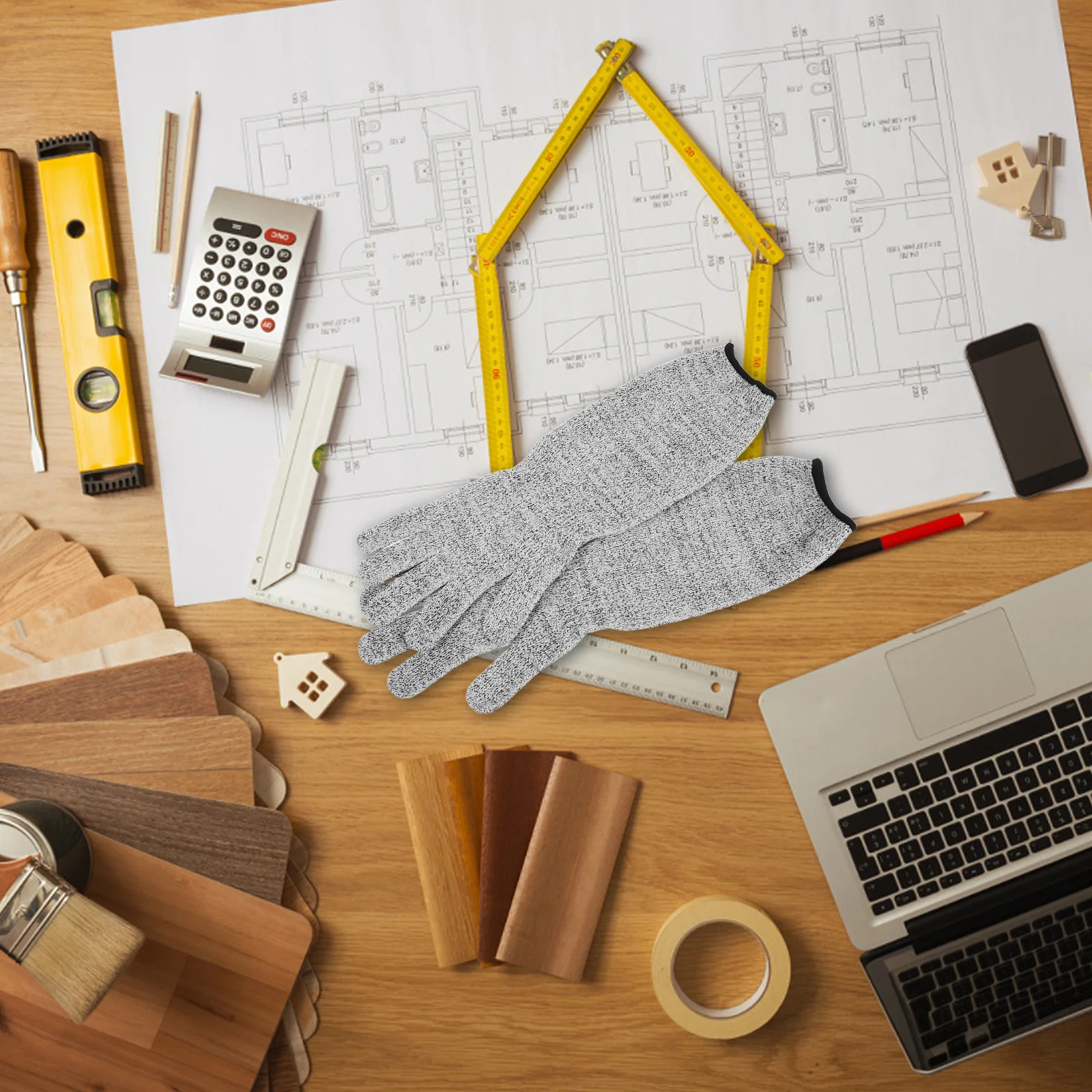 

Перчатки с длинными рукавами, устойчивые к порезам, уровень защиты 5, дышащие защитные рабочие перчатки для мужчин, для тяжелых работ, нарукавники