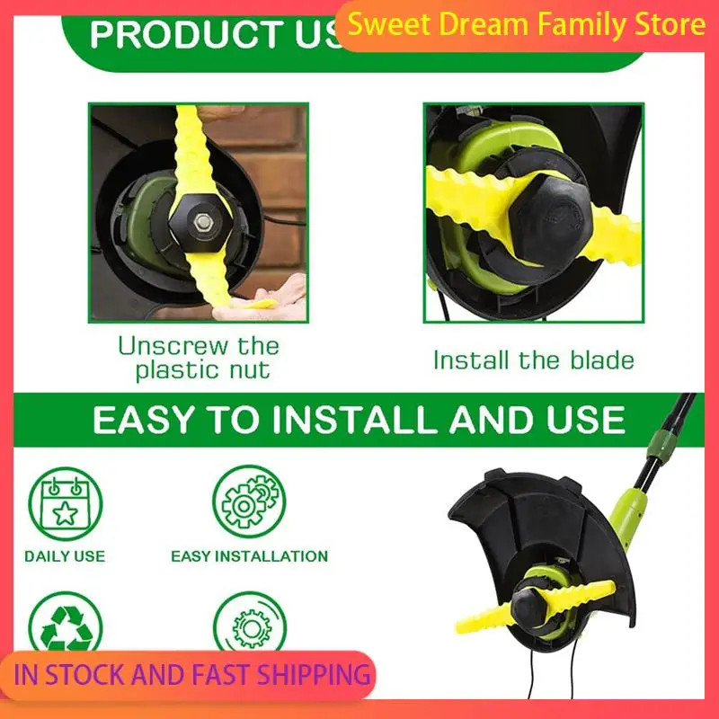 SDFC-For Sun Joe SB600E Compatible 3Pcs SB601RB Replacement Blades, Sharp Blades,Weeding Wacker Replacement Forsharperblade