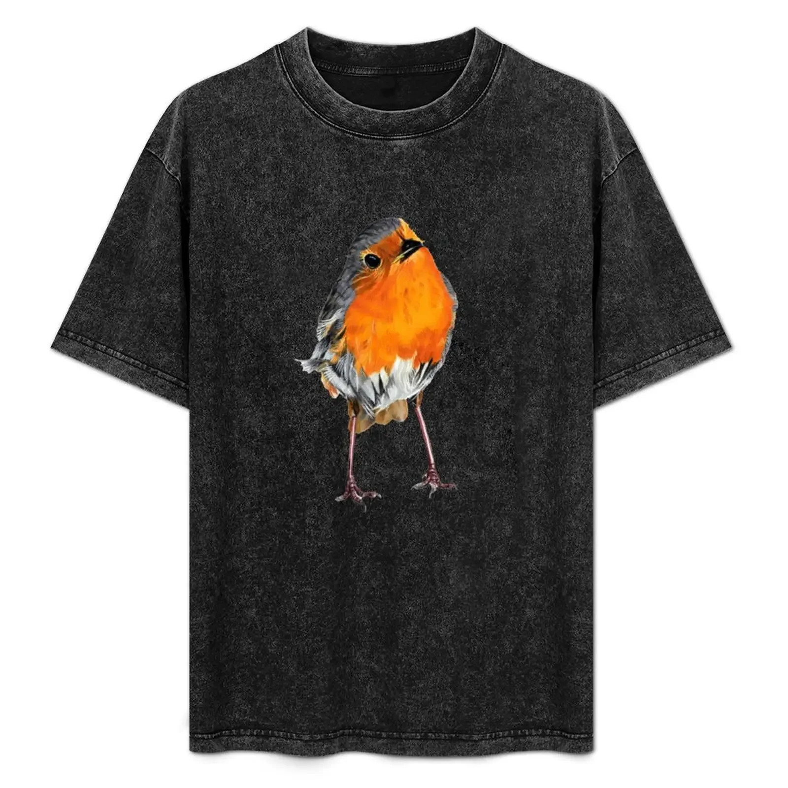 

Red Robin - Robin Redbreast - songbird - Christmas Robin Wild bird T-Shirt Daily Wear Print T-Shirt