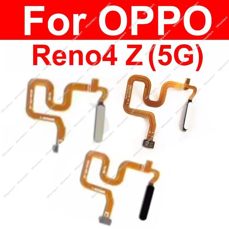 Power Fingerprint Sensor Flex Cable For OPPO Reno4 Z 5G 4Z Touch ON Off Power Button Finger Print Sensor Reader Flex Ribbon Part