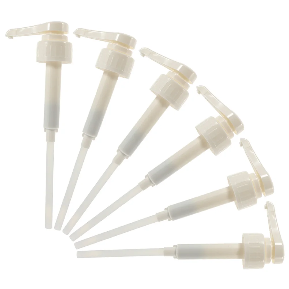 Pompe à sirop de remplacement en plastique, distributeur de sirop de café, pour savon de cuisine, bouteille d'eau, Lotion, bain de bouche, 6 pièces