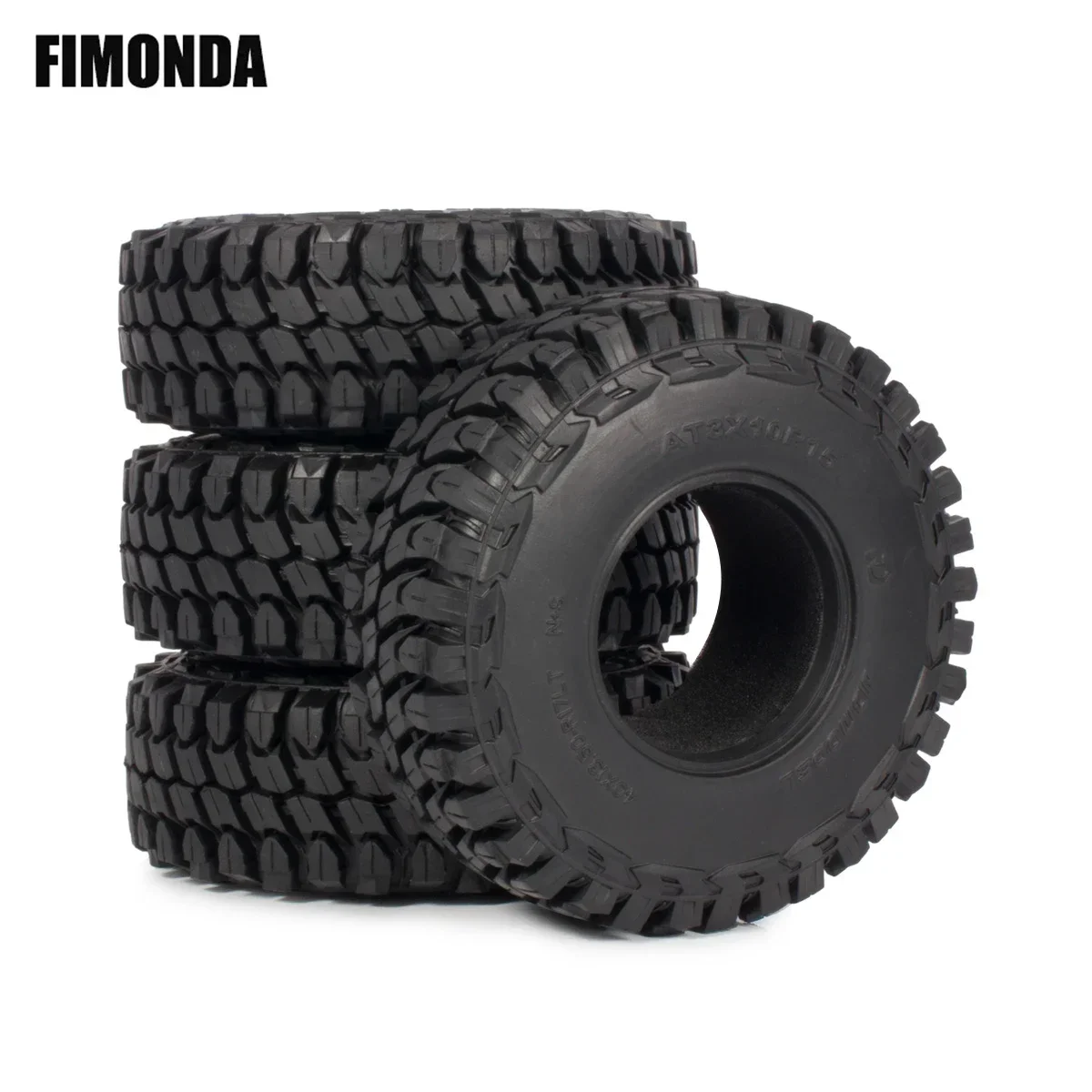 4Pcs 110*40mm Rubber Tyre 1.9\'\' Rock Terrain Tires for 1/10 RC Car Crawler Axial SCX10 90046 TRX4 Element Enduro D90 TF2 MST CFX