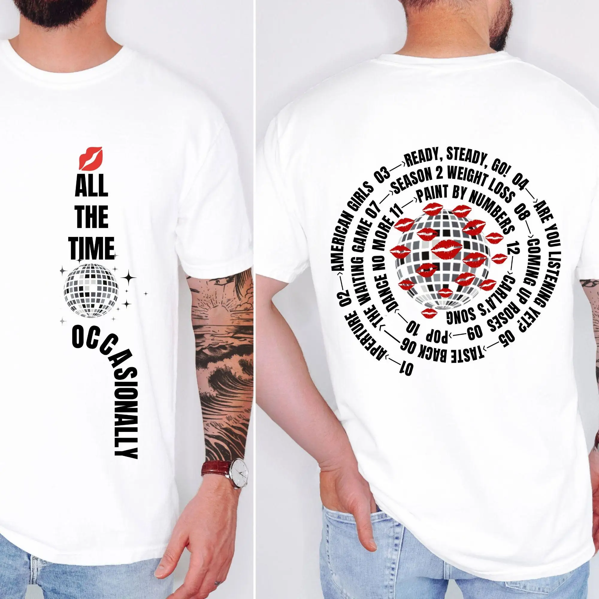 Kiss All The Time Album-Shirt, Harry Styles Vintage-Konzert-Shirt, Harry-inspiriertes Konzert-Outfit, Tour-Festival-Shirt – Detail 5