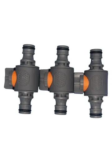 1/2/3Pcs Plastic Garden Hose Quick Connect Valve Set - Universal Thread Ball Valve Switch for Car Wash and Pipe Repair