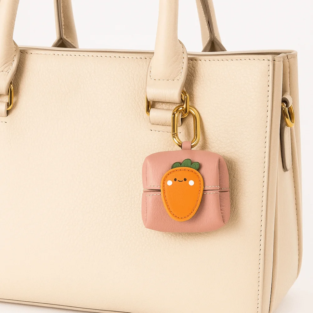 

Portable Cute Leather Earphone Bag Korean Style Multipurpose Mini Lipstick Bag Keychain Avocado Fruit Coin Purse Girls