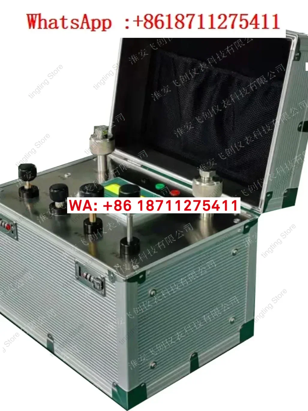 Box pressure calibrator Check 2 pressure gauges at a time Vacuum Gas transmitter Current test