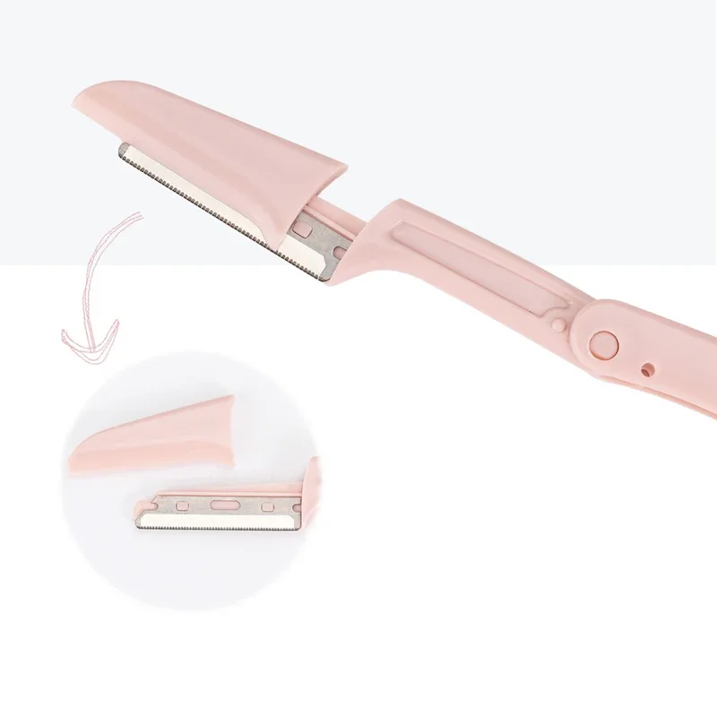 3/1 قطعة/المجموعة المحمولة أداة قص الحواجب طوي مزيل الشعر مجموعة النساء الوجه الحلاقة الحاجب قادين شفرات ماكينة حلاقة الحاجب أداة