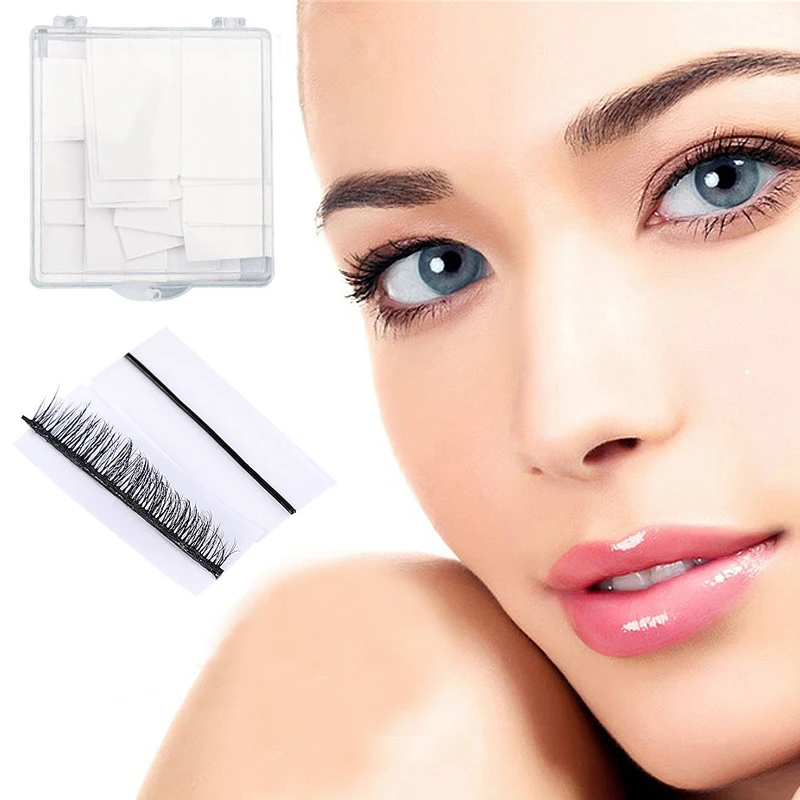 ل ذاتية اللصق الرموش وسادة استبدال الذاتي لاصق الرموش شرائط الشريط مقاوم للماء لاش شريط لاصق لمجموعات لاش