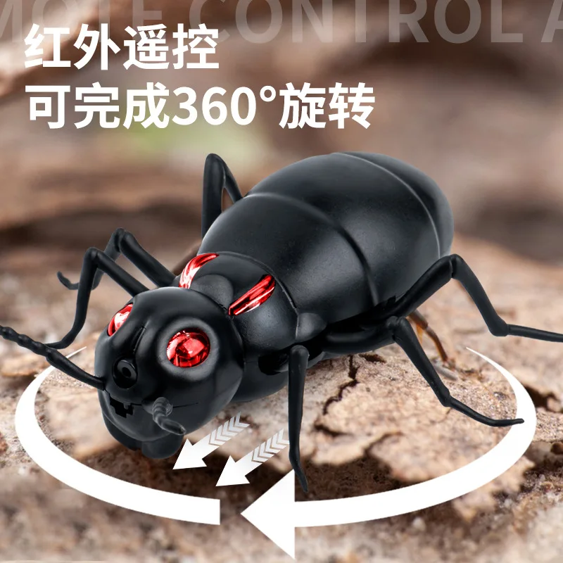적외선 리모컨 전기 개미 무척추 동물 움직임 가능, 시뮬레이션 감지 곤충 모델, 어린이 장난감, XT239
