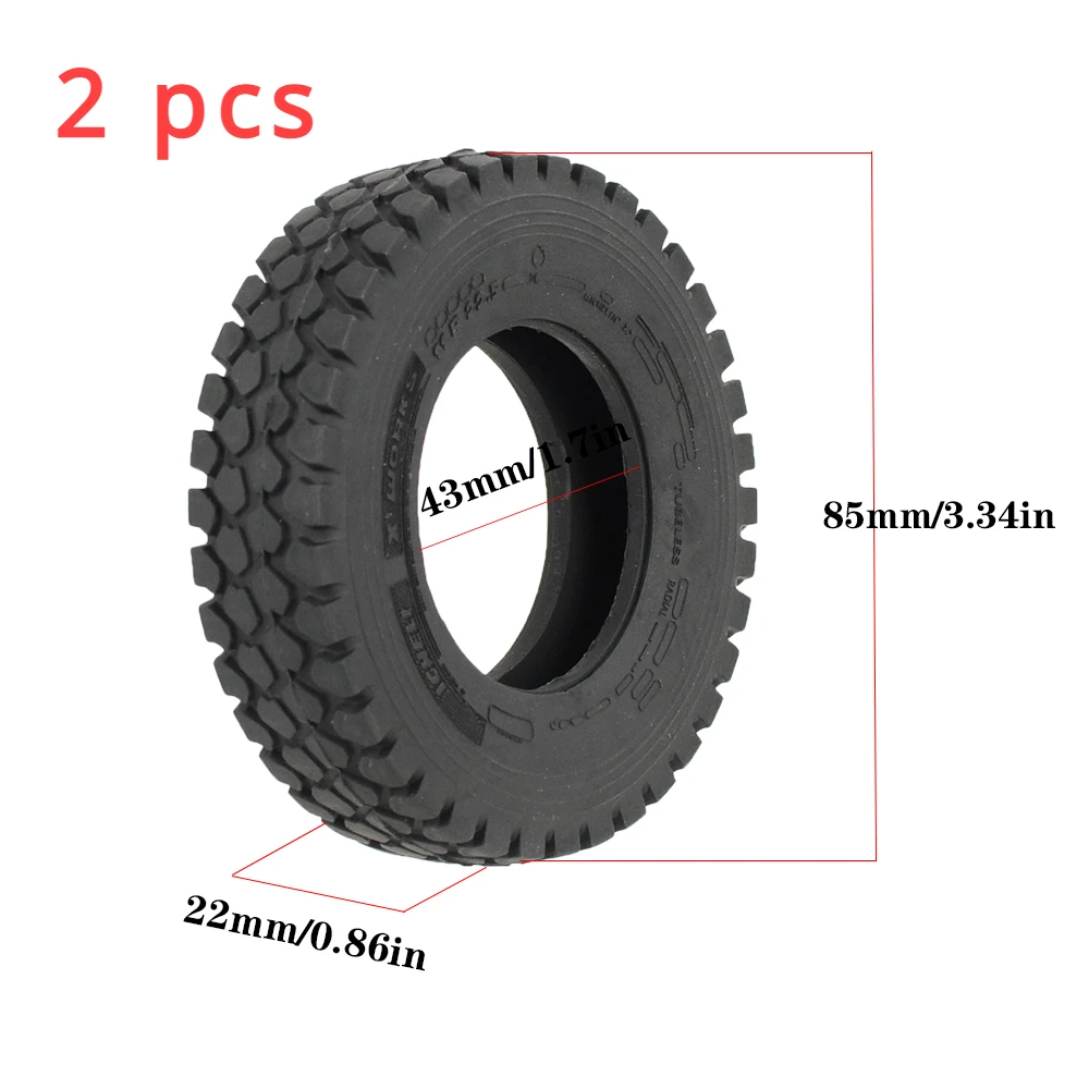 2 Stuks Rubberen Banden voor 1/14 Tamiya RC Truck Auto Voor Scania 770S Voor Volvo FH16 Voor Man